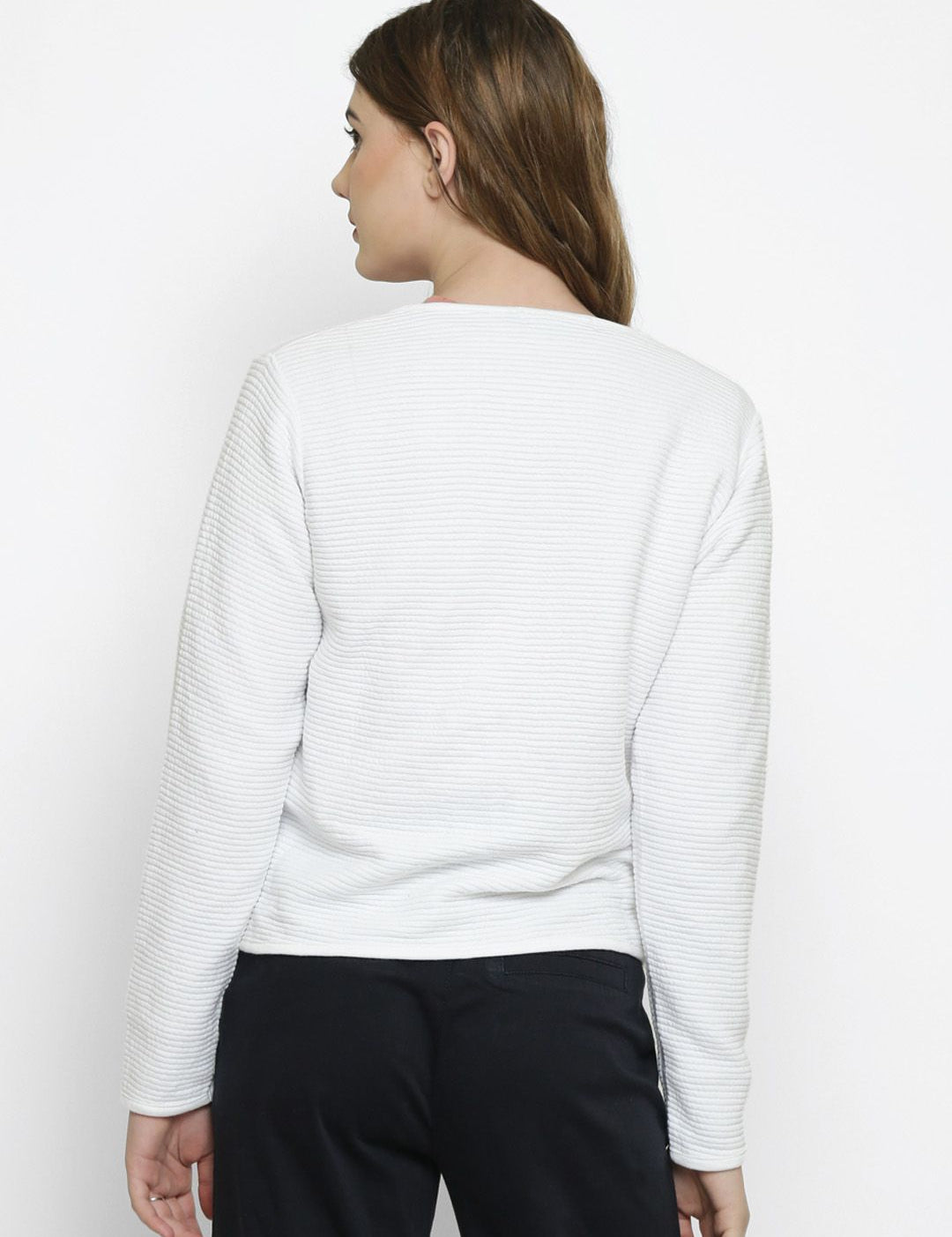 Kotty Women White Solid Tailored Jacket