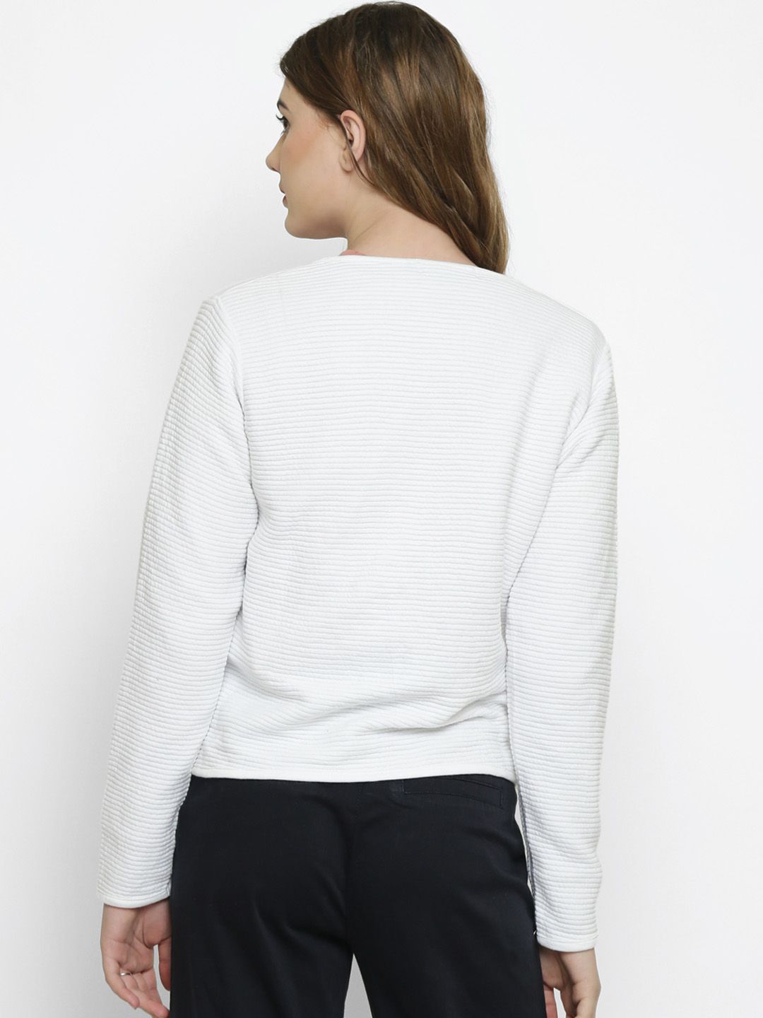 Kotty Women White Solid Tailored Jacket