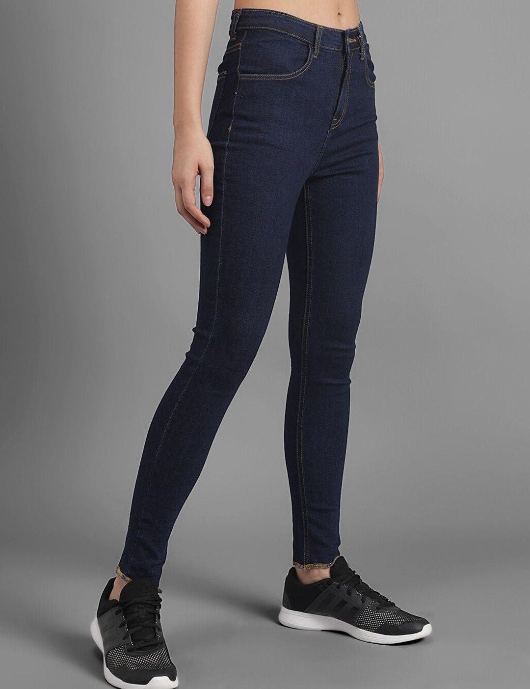 Kotty Women Navy Blue Super Skinny Fit Mid-Rise Clean Look Jeans