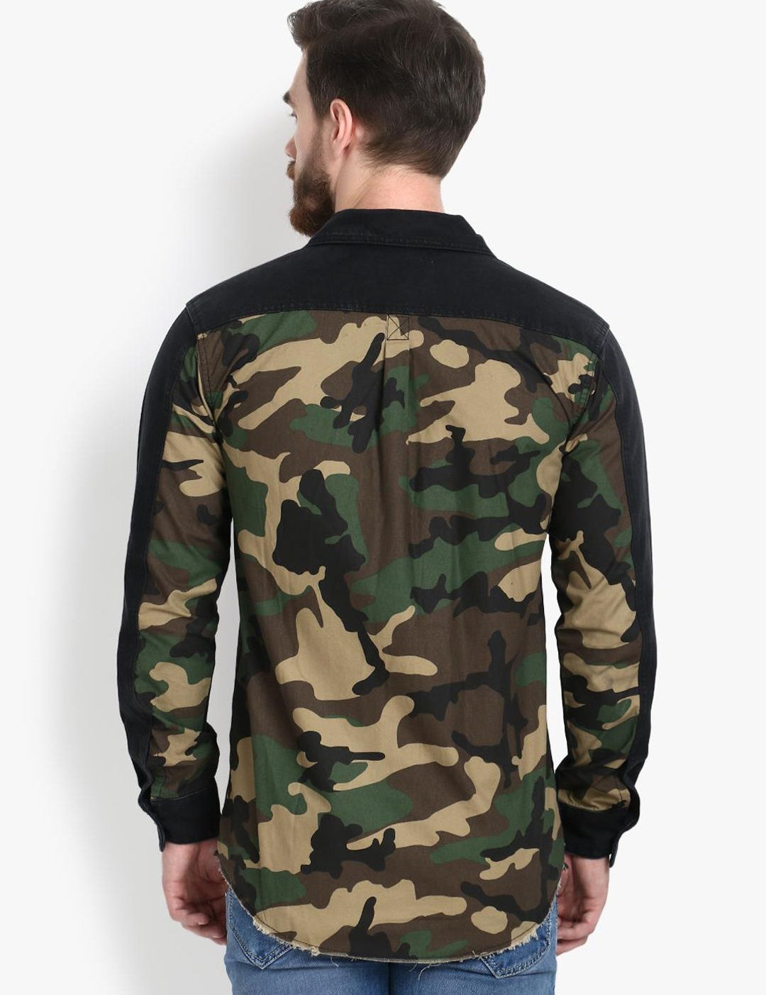 Kotty Men Black Solid Lightweight Denim Jacket