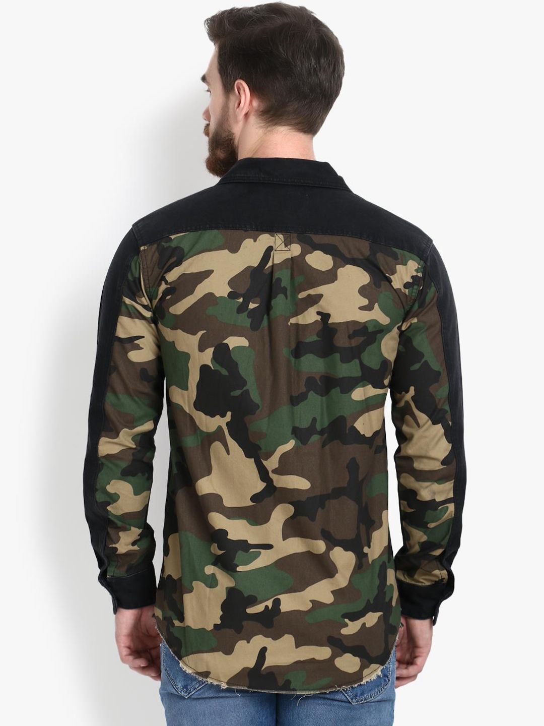 Kotty Men Black Solid Lightweight Denim Jacket