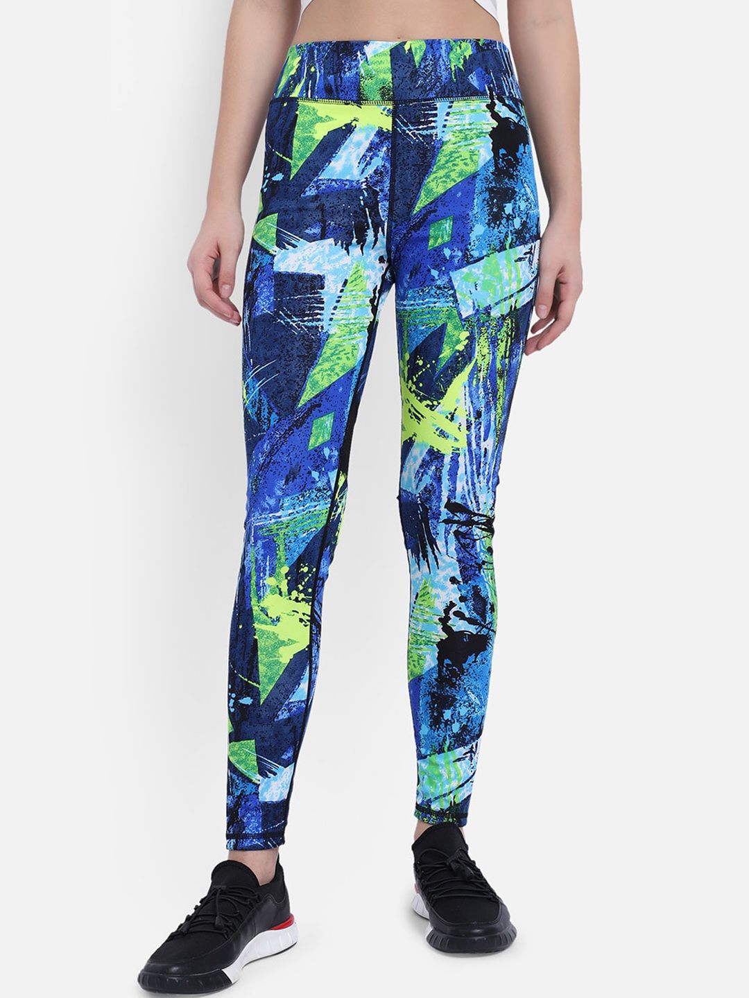 Kotty Women Blue & Green Printed Tights