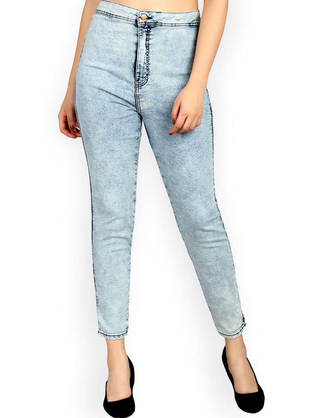 Kotty Women Blue Skinny Fit High-Rise Clean Look Jeans