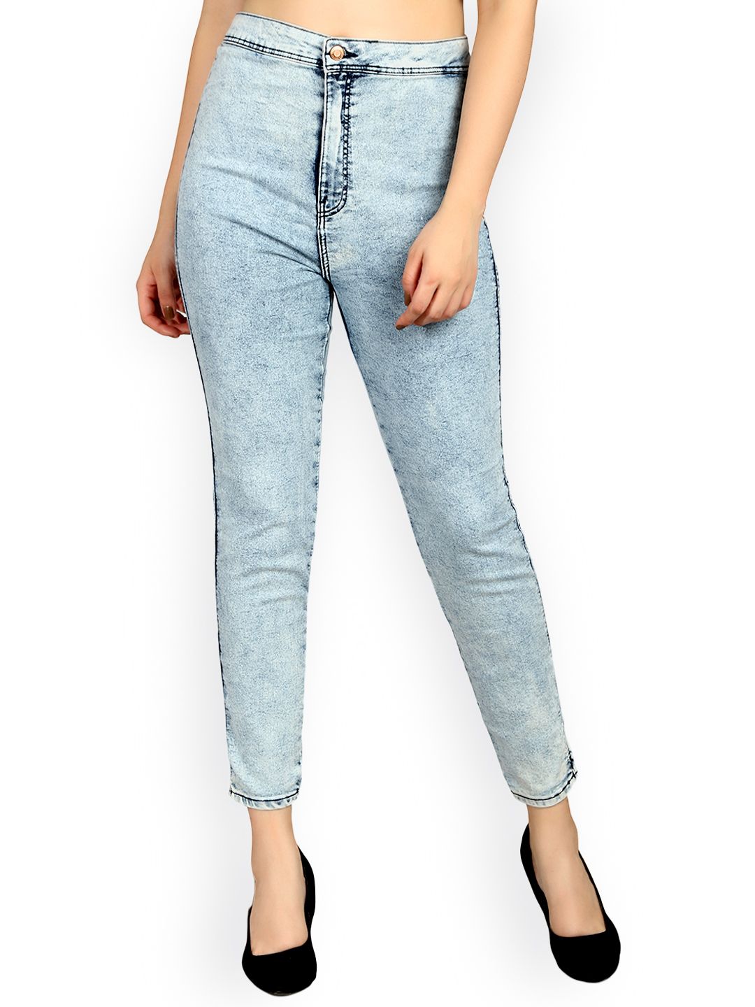 Kotty Women Blue Skinny Fit High-Rise Clean Look Jeans