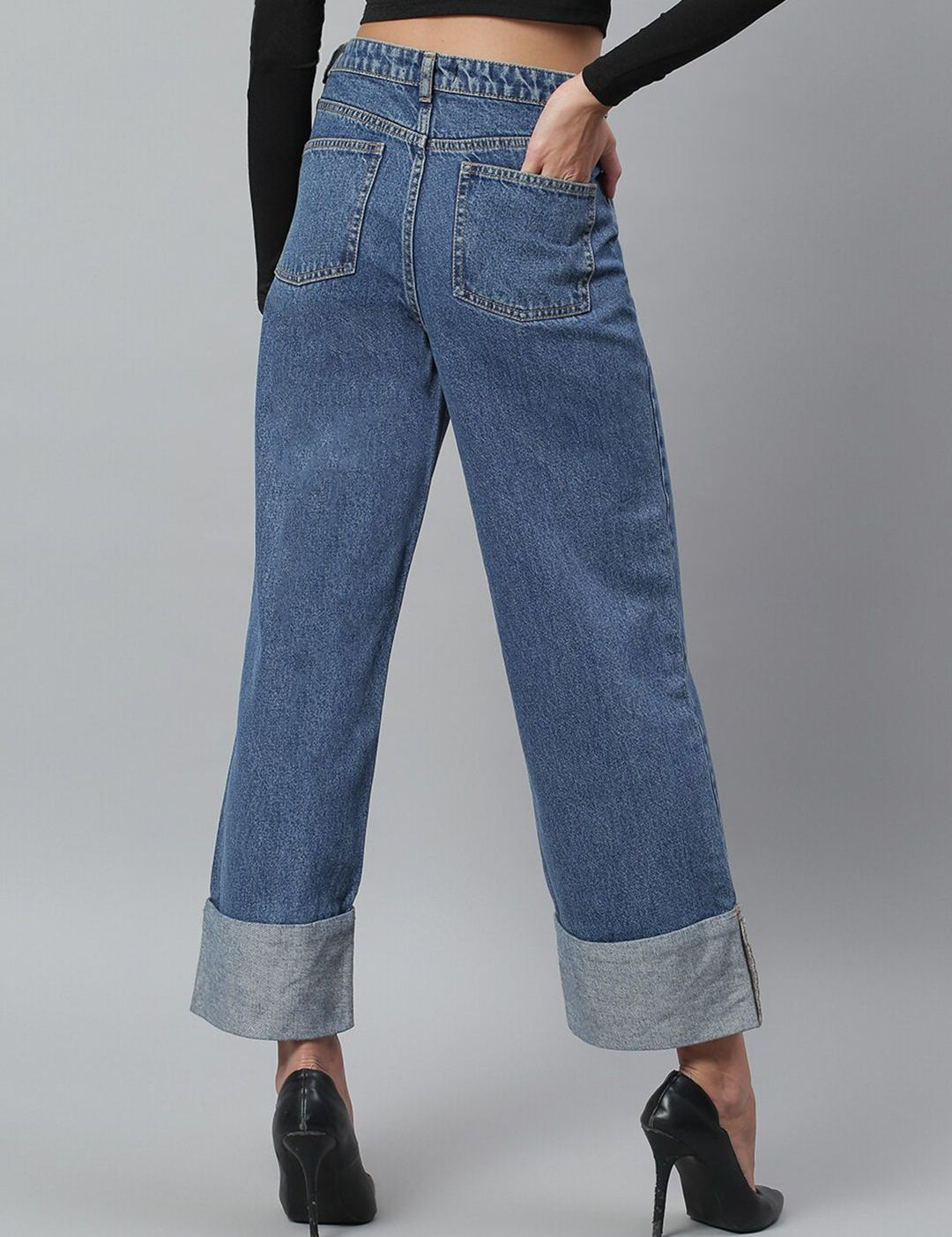 Kotty Women Blue No Fade Clean Look Flared Jeans