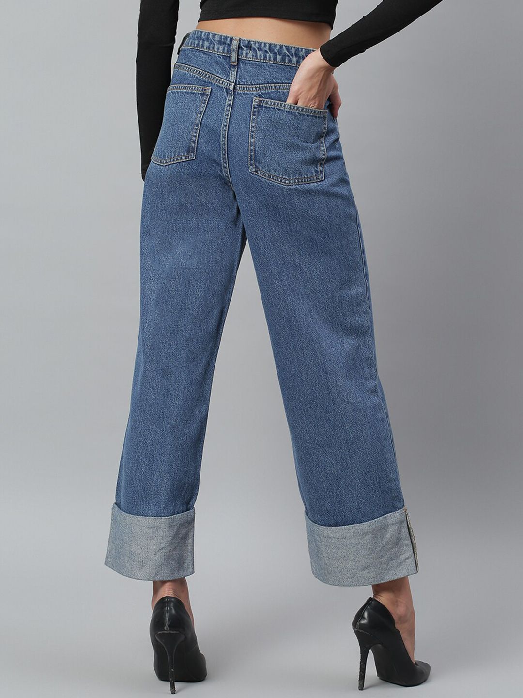Kotty Women Blue No Fade Clean Look Flared Jeans