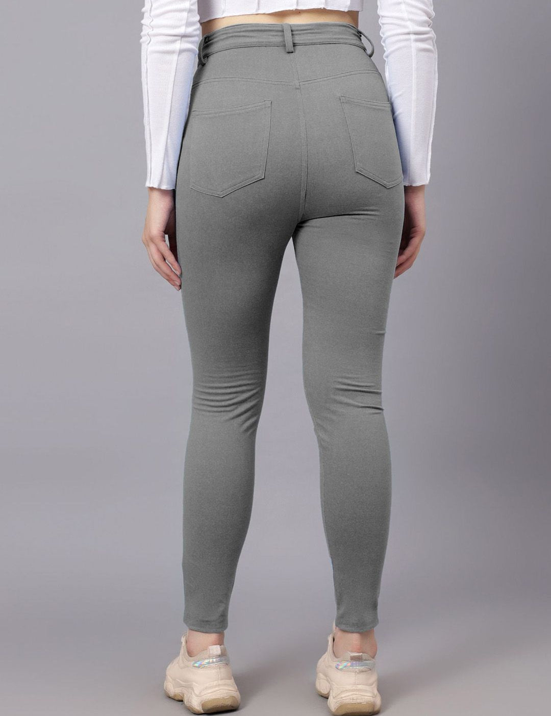 KOTTY Basics Women Skinny Fit High-Rise Mildly Distressed Stretchable Jeans