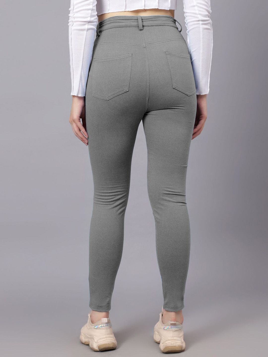 KOTTY Basics Women Skinny Fit High-Rise Mildly Distressed Stretchable Jeans