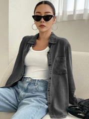 Kotty Women Grey Solid Casual Shirt  