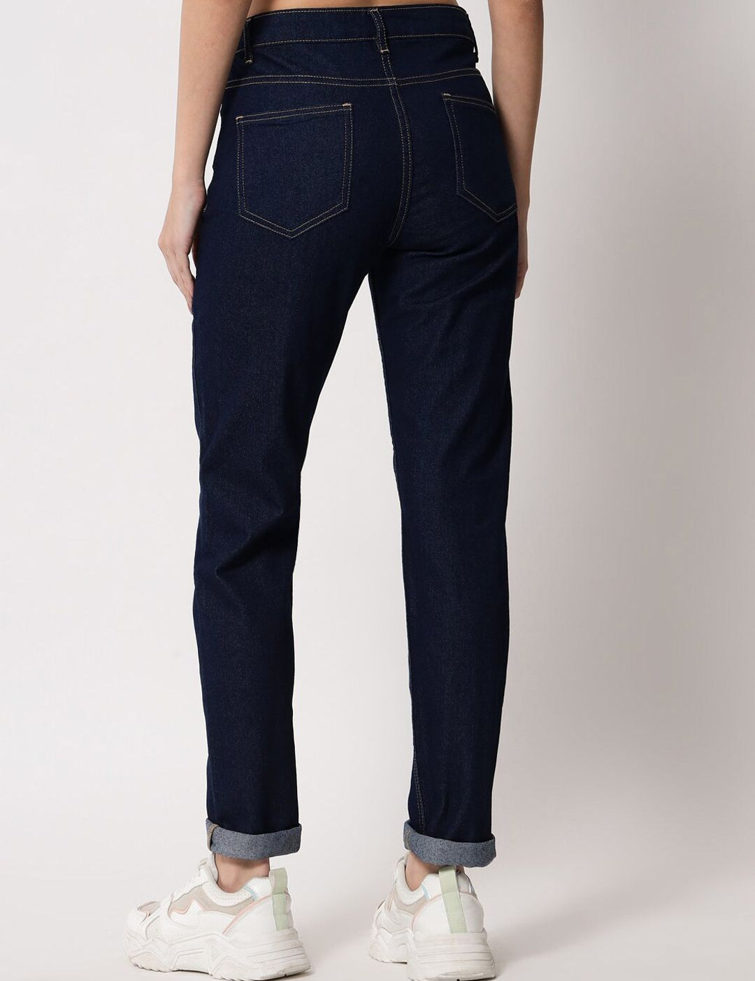 Kotty Women Blue Cotton Slim Fit Jeans