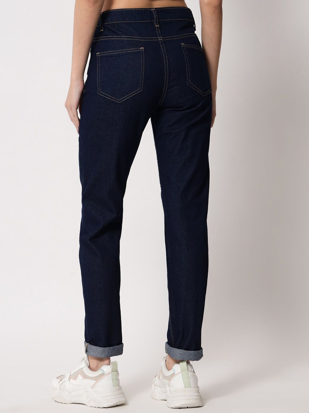 Kotty Women Blue Cotton Slim Fit Jeans