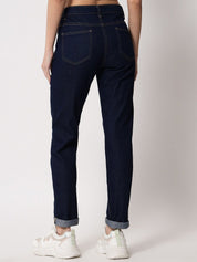 Kotty Women Blue Cotton Slim Fit Jeans