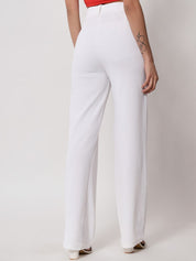 Kotty Women Pack Of 2 Relaxed Straight Leg Fit High-Rise Easy Wash Trousers