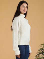 Kotty Women Pullover with Fuzzy Detail