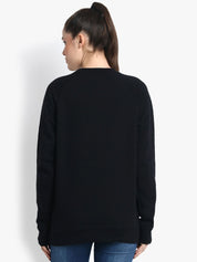 Kotty Women Black Printed Sweatshirt