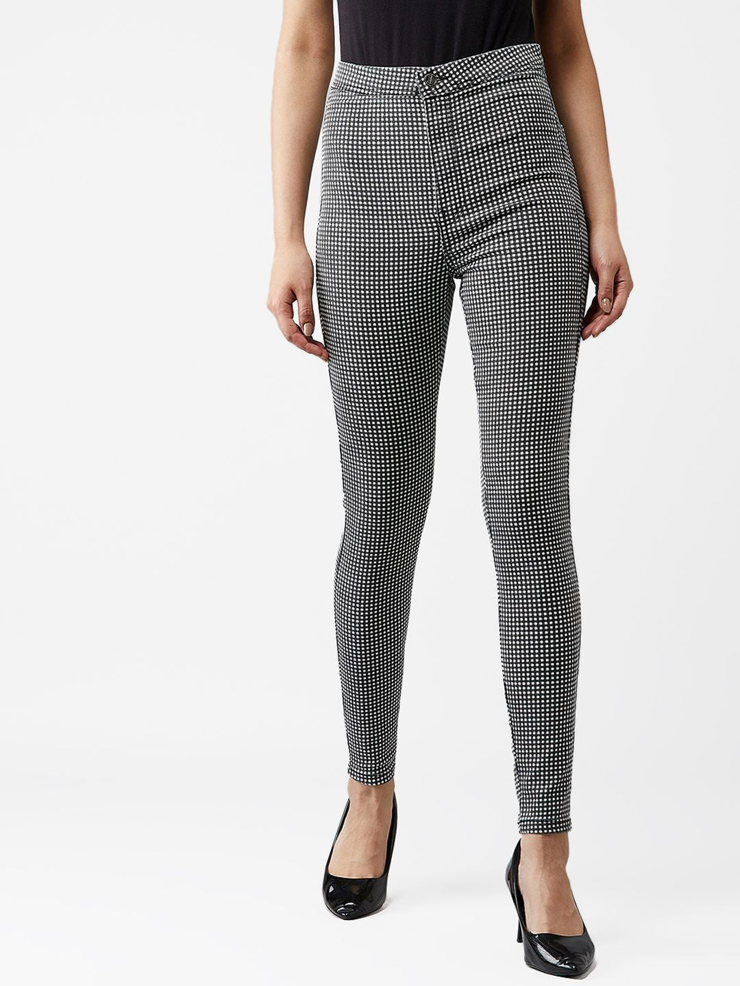 Kotty Women Grey Skinny Fit High-Rise Clean Look Jeans