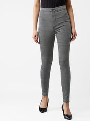 Kotty Women Grey Skinny Fit High-Rise Clean Look Jeans