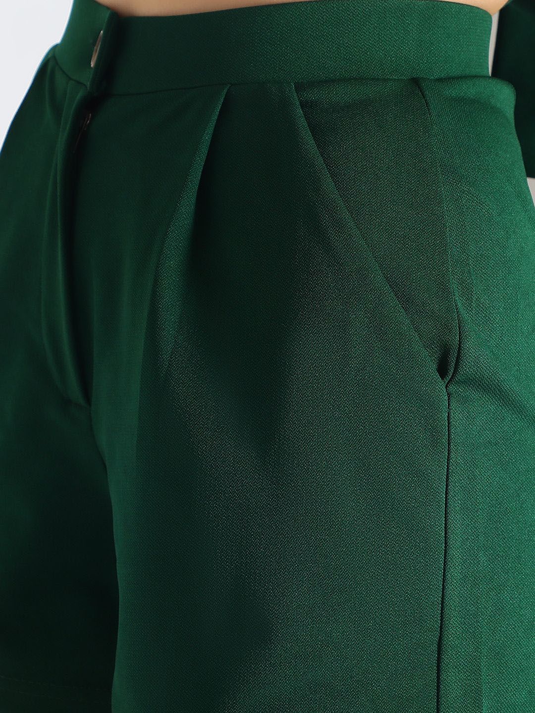 Kotty Green Square Neck Top With Short