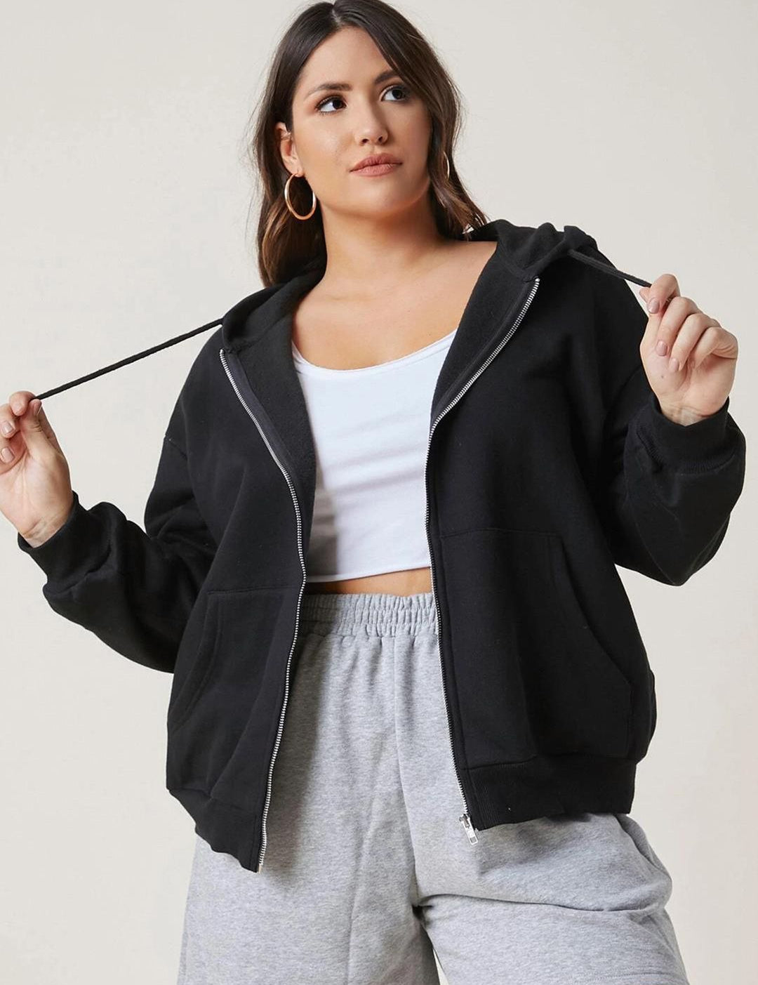 Kotty Hooded Front-Open Sweatshirt