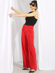 Kotty Women Relaxed High-Rise Straight Fit Trousers