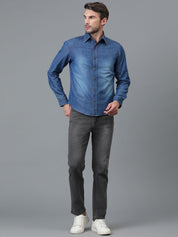 Kotty Men Faded Spread Collar Casual Shirt
