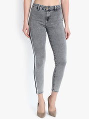 Kotty Women Grey Skinny Fit High-Rise Clean Look Jeans