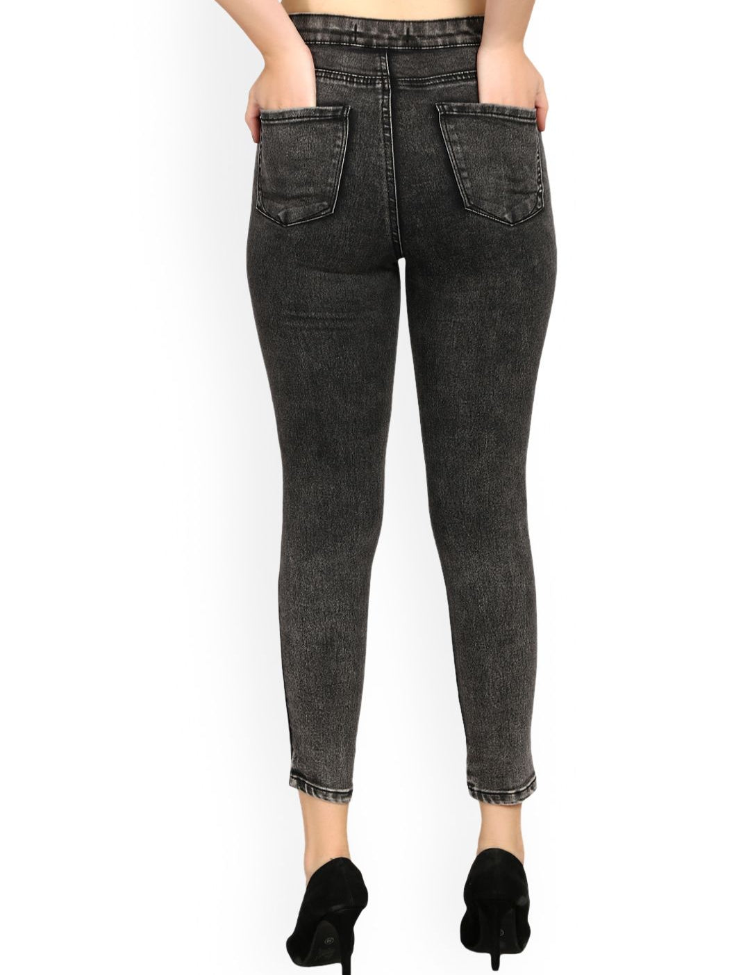 Kotty Women Black Skinny Fit High-Rise Clean Look Jeans