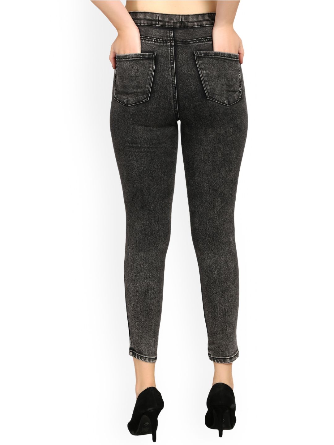 Kotty Women Black Skinny Fit High-Rise Clean Look Jeans