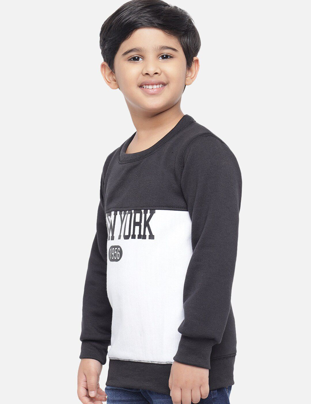 Kotty Boys Black Colourblocked Sweatshirt