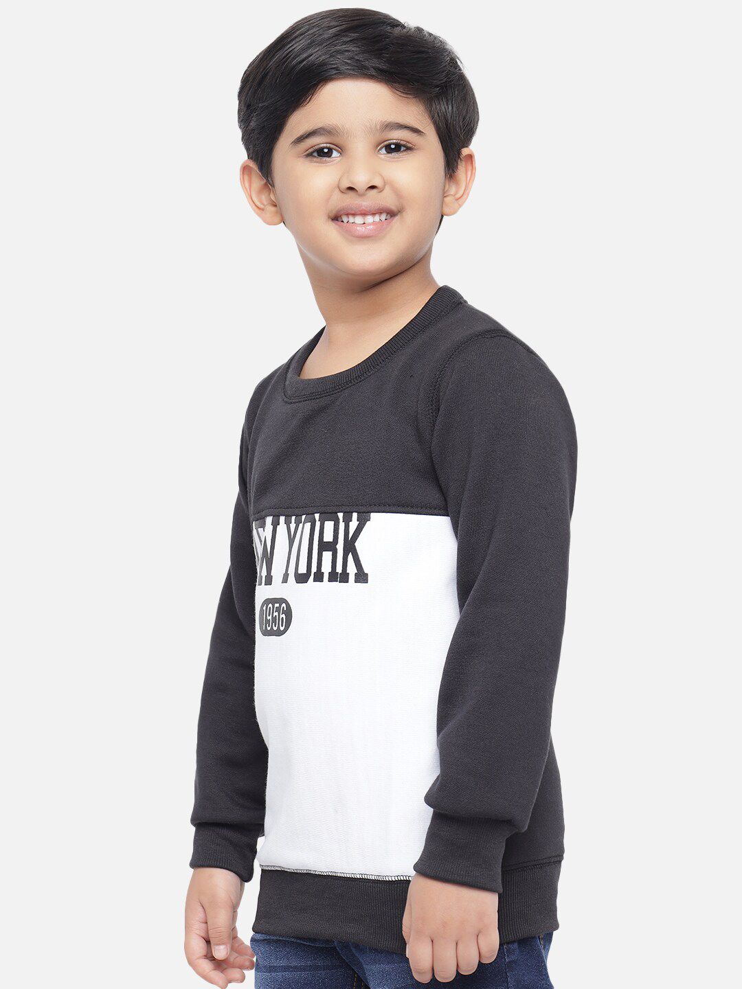 Kotty Boys Black Colourblocked Sweatshirt