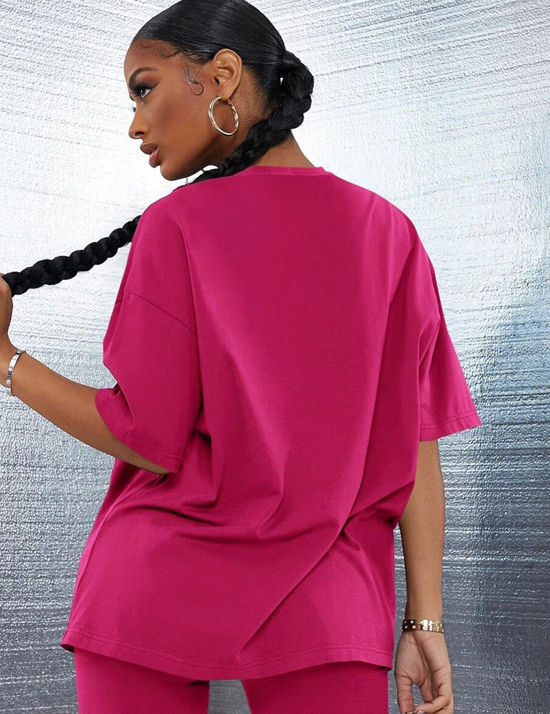 Kotty Drop-Shoulder Sleeves Longline Oversize Yoga T-shirt