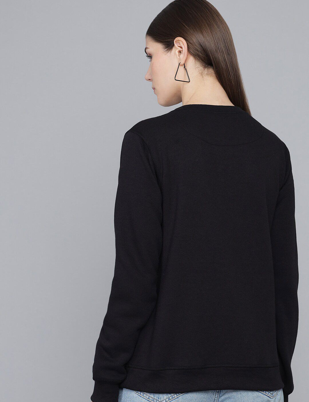 Kotty Woman Black Printed Sweatshirt