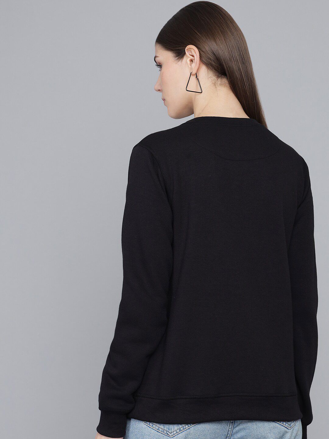 Kotty Woman Black Printed Sweatshirt