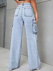 Kotty Women High-Rise Clean Look Stretchable Cargo Jeans