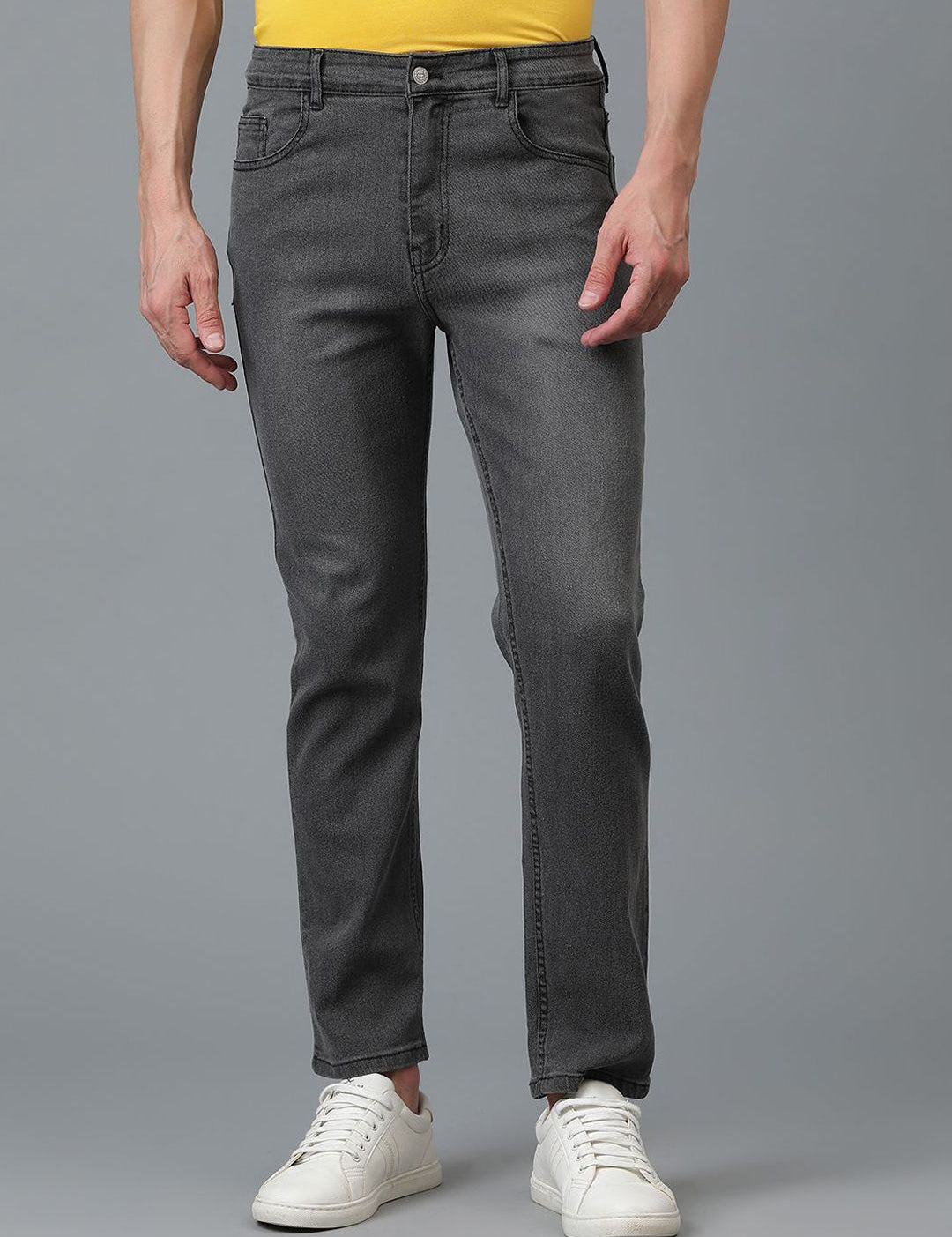 Kotty Men Jean Slim Fit Low-Rise Light Fade Stretchable Jeans