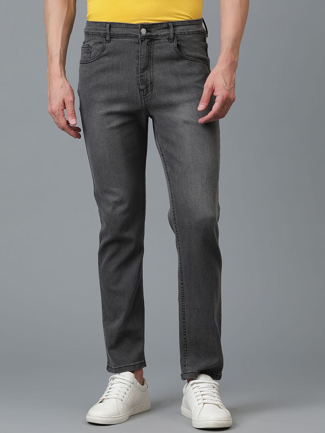 Kotty Men Jean Slim Fit Low-Rise Light Fade Stretchable Jeans