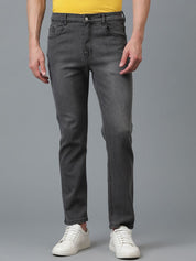 Kotty Men Jean Slim Fit Low-Rise Light Fade Stretchable Jeans