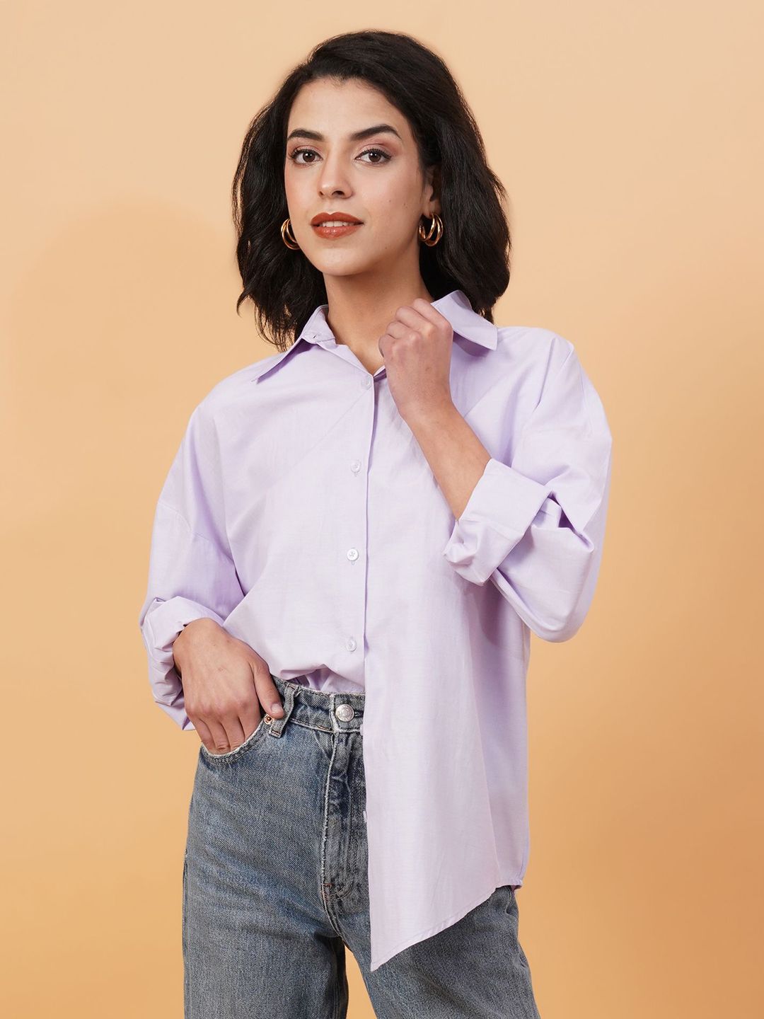 Kotty Spread Collar Casual Shirt