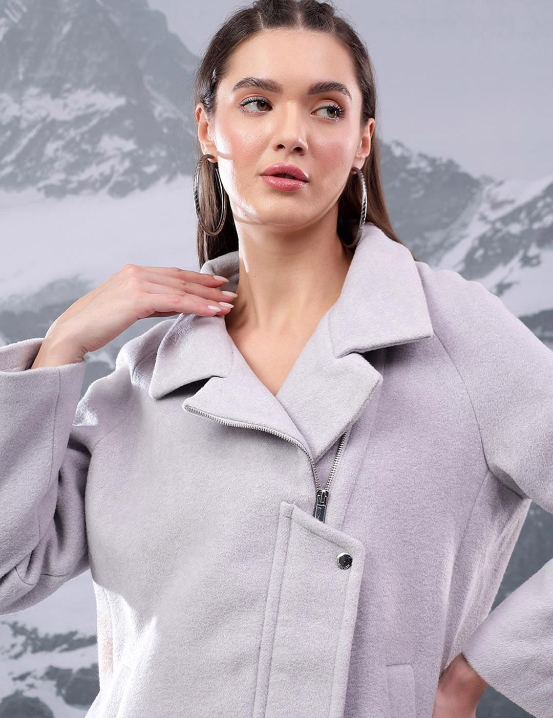 Kotty Notched Lapel Collar Single Breasted Overcoat