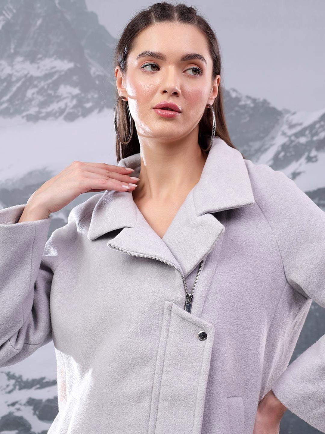 Kotty Notched Lapel Collar Single Breasted Overcoat