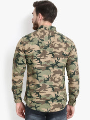 Kotty Men Khaki Printed Lightweight Tailored Jacket