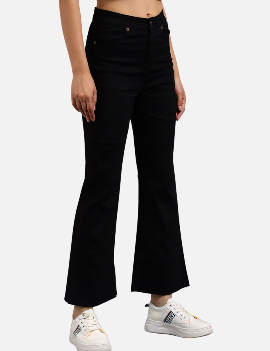 Kotty Women Flared High-Rise Cotton Lycra Stretchable Jeans