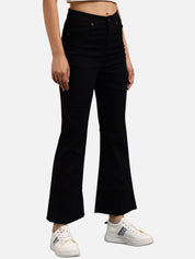 Kotty Women Flared High-Rise Cotton Lycra Stretchable Jeans