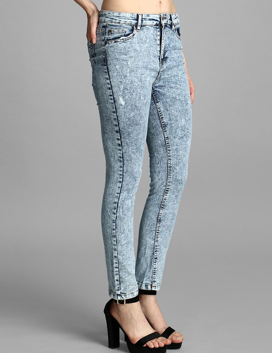 Kotty Women Blue Skinny Fit High-Rise Clean Look Jeans