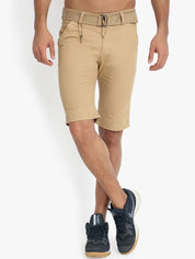 Kotty Men Beige Solid Regular Fit Regular Shorts
