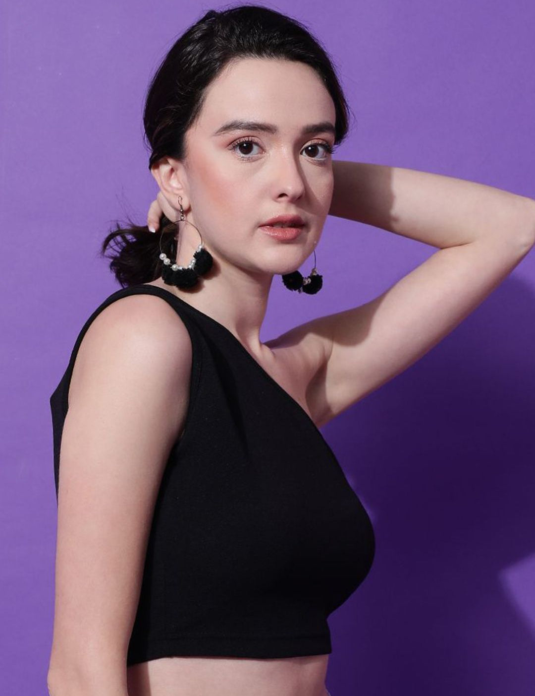 Kotty Women Solid One Shoulder Top