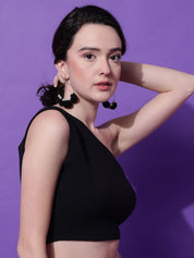 Kotty Women Solid One Shoulder Top