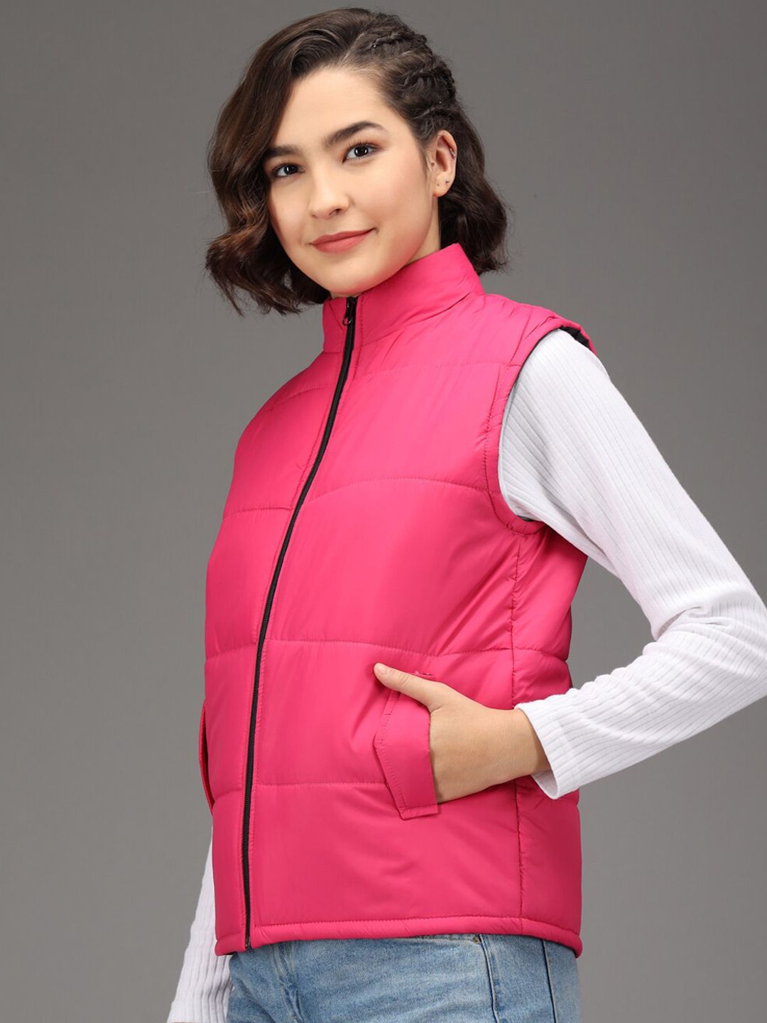 Kotty Women Pink Training or Gym Puffer Jacket