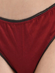 Kotty Women Maroon Solid Hipster Briefs KTTWOMENSPANTY20