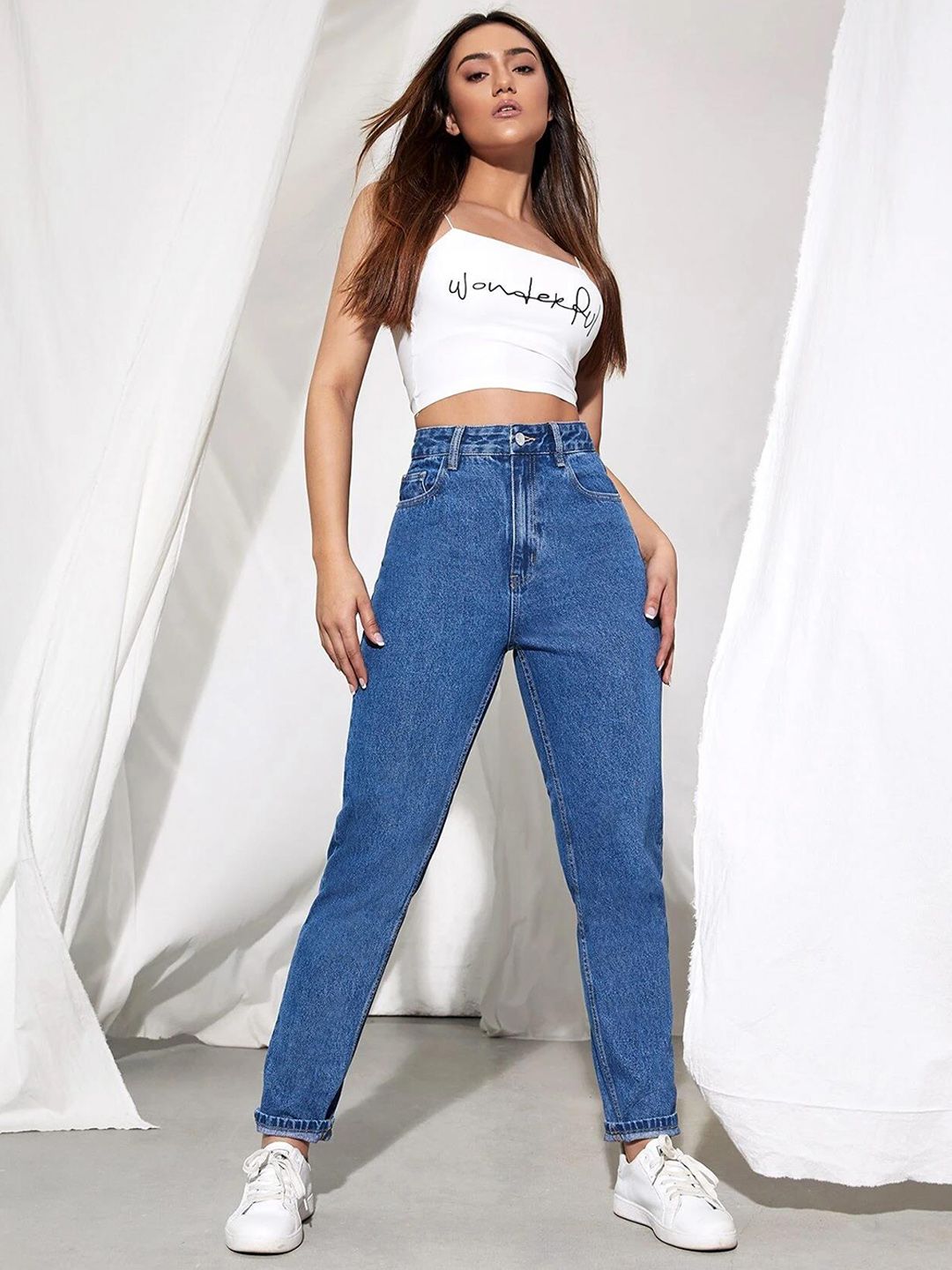 Kotty Women Jean High-Rise Heavy Fade Stretchable Jeans